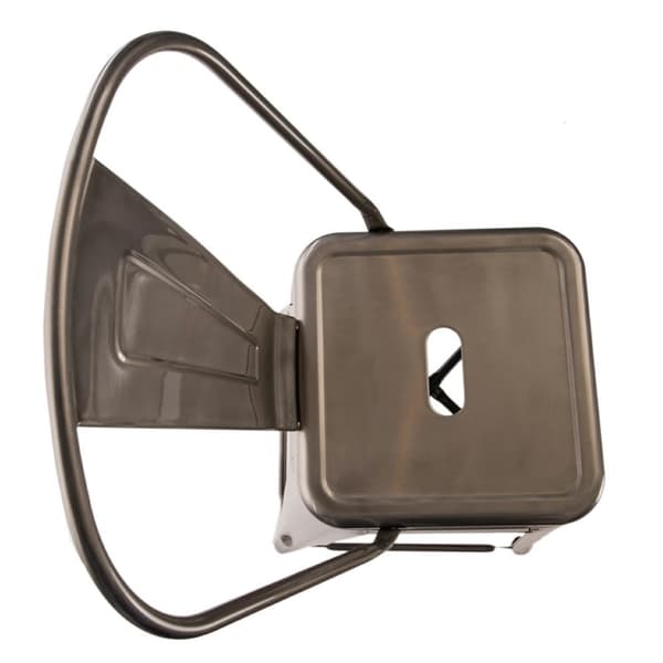 Paris Back 66cm metallisk pall inspirerad av Tolix