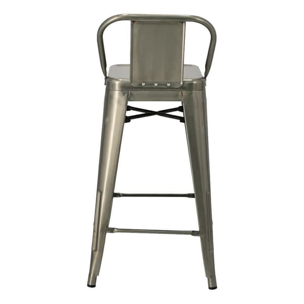 Paris Back lyhyt jakkara 66cm metallinen insp. Tolix
