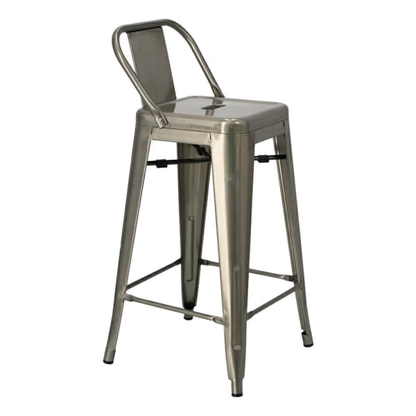 Paris Back lyhyt jakkara 66cm metallinen insp. Tolix
