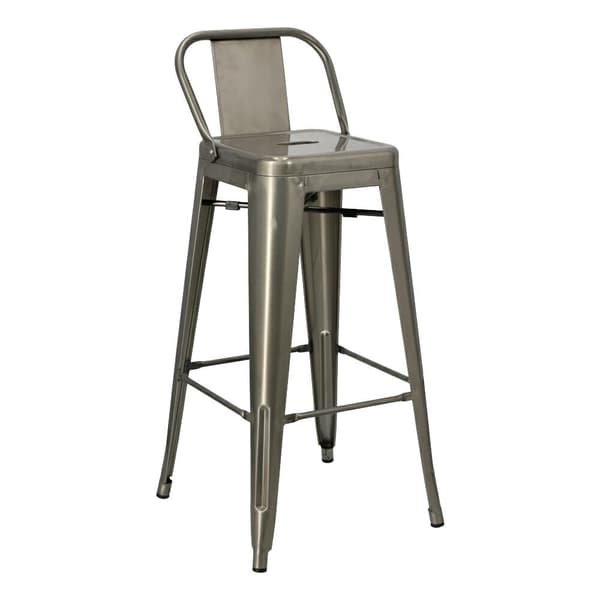 Paris Back Kort pall 75cm metallic insp. Tolix