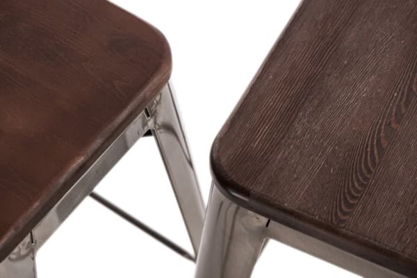 Paris Wood jakkara 75cm musta mänty pähkinä