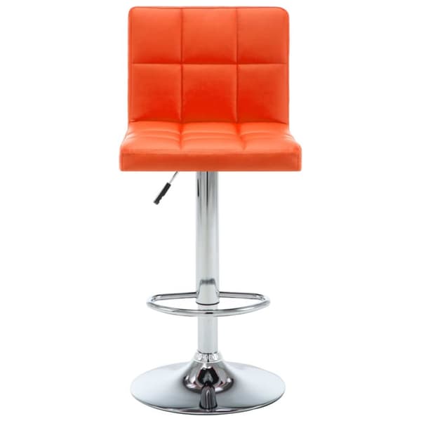 Barstolar 2 st orange konstläder