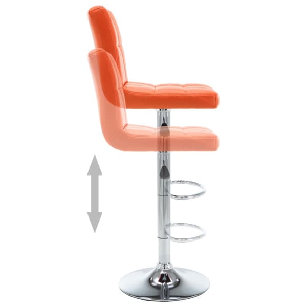 Barstolar 2 st orange konstläder