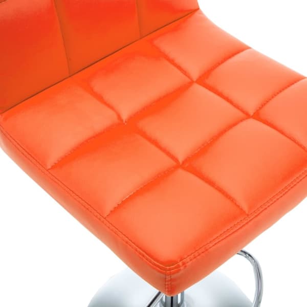 Barstolar 2 st orange konstläder