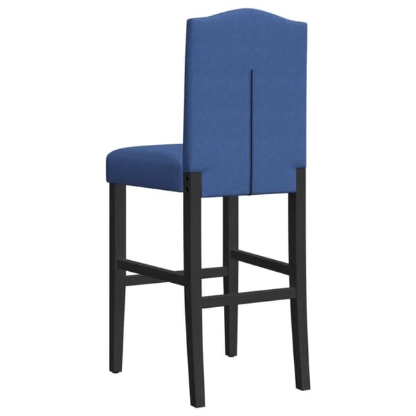 vidaXL barstole 2 stk. massivt gummitræ og stof