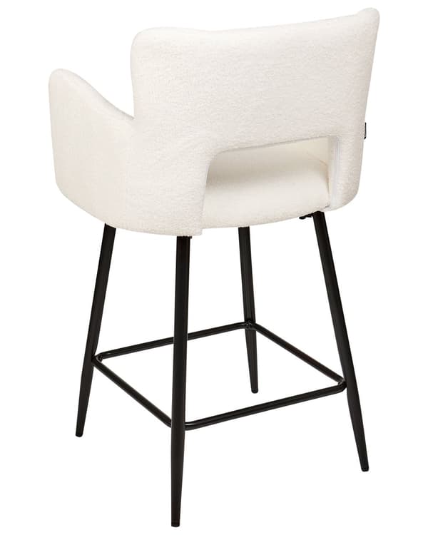 Sæt med 2 Barstole Spisestuestol Taupe Velour med Armlæn Udskåret Ryglæn Sort Metalben
