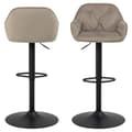 Miniatyrbillede 2 af 7: 2 x  Brooke barstol velour drejefunktion beige.