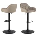 Miniatyrbillede 1 af 7: 2 x  Brooke barstol velour drejefunktion beige.