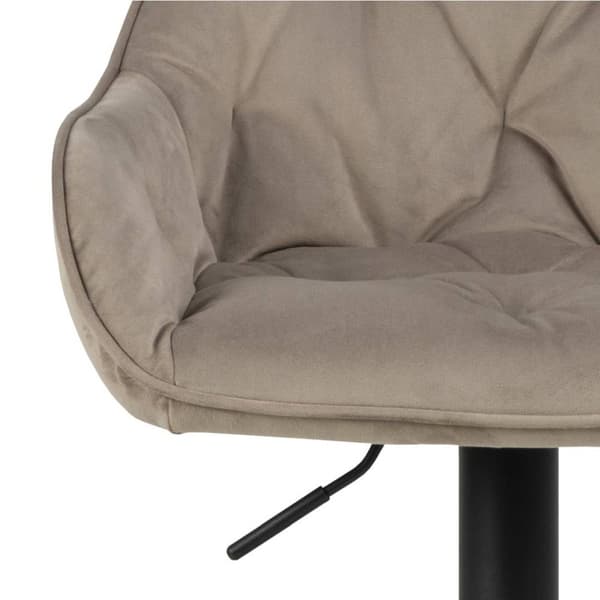 2 x Brooke barstol velour dreiefunksjon beige.