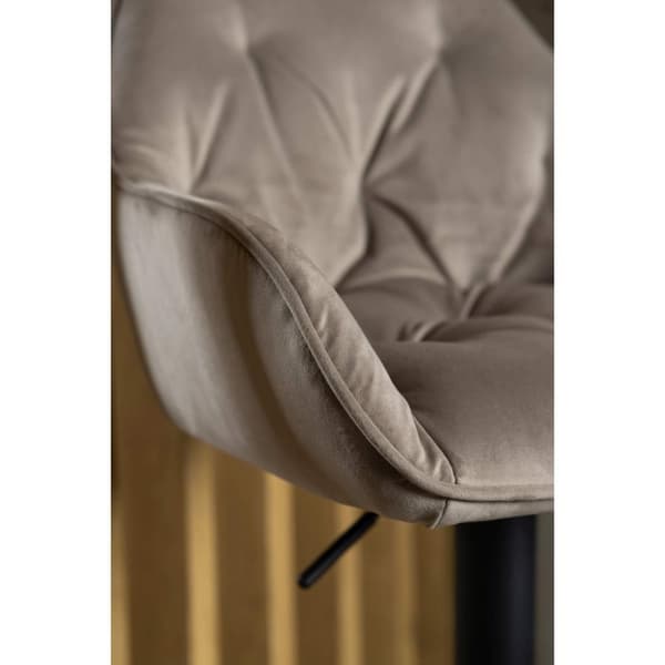 2 x Brooke barstol velour dreiefunksjon beige.