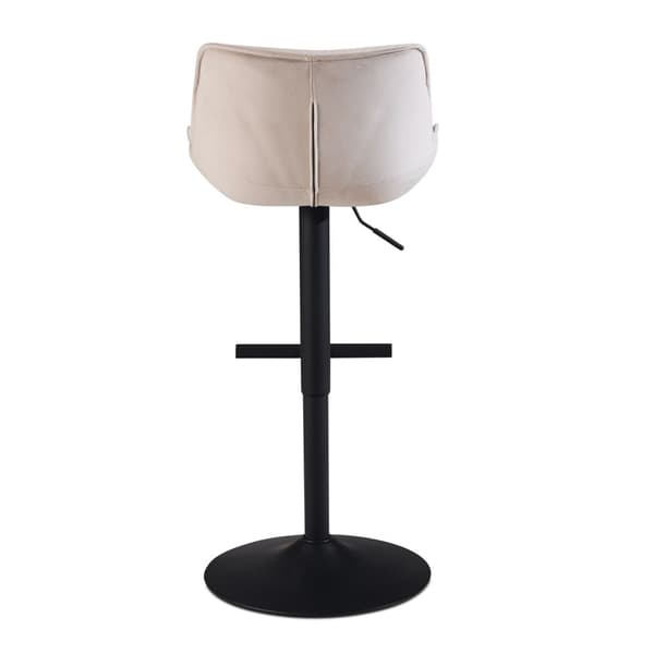 Rootz Modern Design -baarijakkara - Velvet-istuin - Kääntötuoli - Metallijalusta - Beige - 45cm x 86-106cm x 55cm