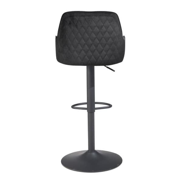 Rootz Modern Design -baarijakkara - Velvet-istuin - Timanttitikkaus - Metallijalusta - 45cm x 86-106cm x 45cm