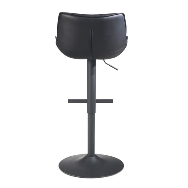 Rootz Modern Design -baarijakkara - Työpöytäjakkara - Kääntyvä jakkara - Musta - 45cm x 86-106cm x 55cm - 360° Kierto - Metallipohja - Pehmeä pehmuste
