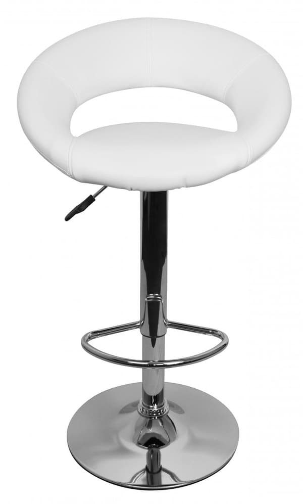 Rootz säädettävä baarijakkara - Kääntyvä jakkara - Nahkainen istuin - Kromirunko - 360° Kääntö - Ergonominen muotoilu - 110 kg Kapasiteetti - 80-102cm
