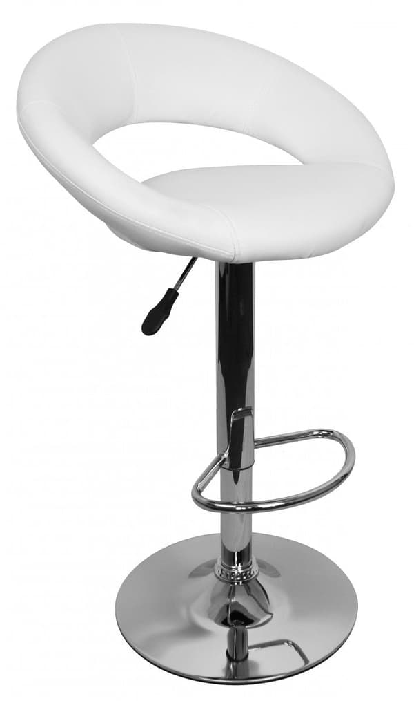 Rootz säädettävä baarijakkara - Kääntyvä jakkara - Nahkainen istuin - Kromirunko - 360° Kääntö - Ergonominen muotoilu - 110 kg Kapasiteetti - 80-102cm