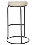 Miniatyrbillede 5 af 9: Sæt med 2 barstole lys beige kunst læderbarstole til køkkenø højde justerbar bar
