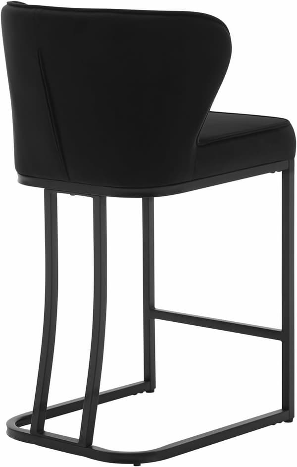 Rootz Velvet -baarijakkara - Työpöytäjakkara - Pehmustettu tuoli - Ylellinen mukavuus - Parannettu vakaus - Kestävä muotoilu - 49 cm x 85 cm x 48,5 cm