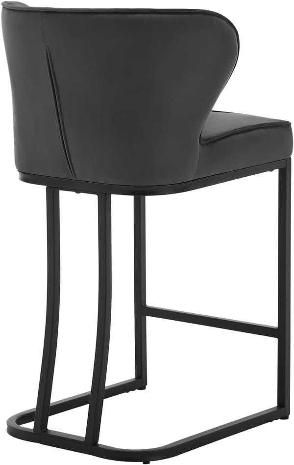 Rootz Velvet -baarijakkara - Työpöytäjakkara - Keittiöjakkara - Mukavat istuimet - Kestävä runko - Helppo koota - 49 cm x 85 cm x 48,5 cm