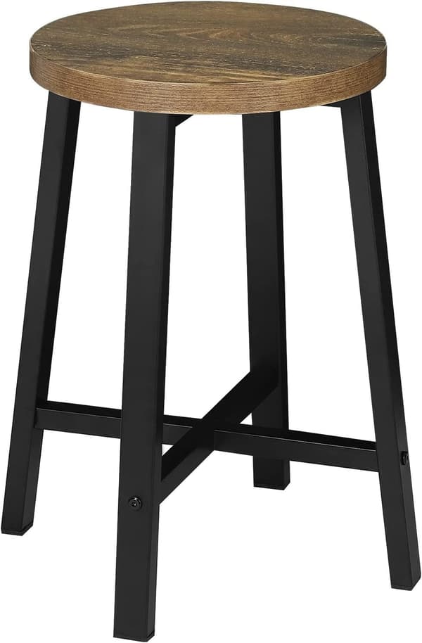 Rootz-ruokailutuolisarja 4 kpl - Jakkarat - Metalliset jalkatuolit - Teollinen vintage -tyyli - Parannettu vakaus - Tilaa säästävä muotoilu - 29,5 cm