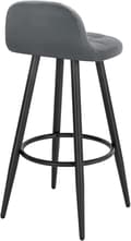 Miniatyrbillede 8 af 9: Rootz Velvet Barstol - Bordskammel - Køkkentaburet - Komfortable siddepladser - Robust konstruktion - Nem montering - 84 cm x 39 cm x 31 cm