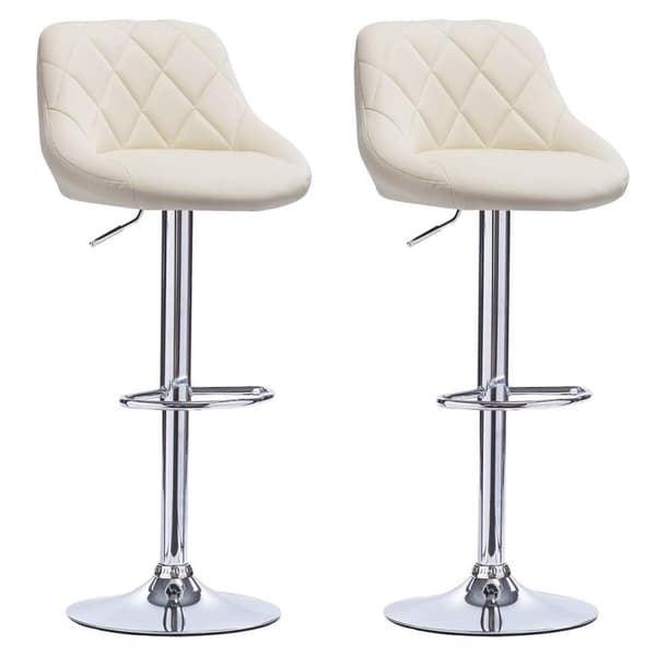 Rootz Premium keinonahkaiset baarijakkarat - Säädettävät pöytätuolit - Kääntyvät baarituolit - Kestävät, mukavat, helppo puhdistaa - 84cm-106cm x 38cm