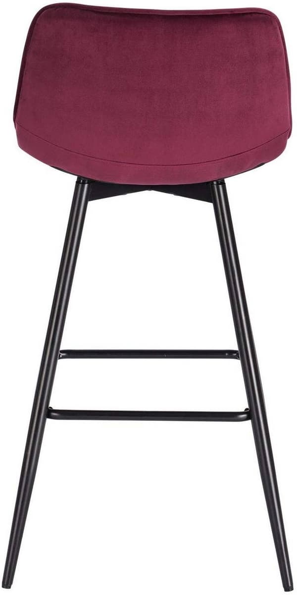 Rootz baarijakkara - Työpöytäjakkara - Design-jakkara - samettia ja metallia - Mukava ja ergonominen - Kestävä ja vakaa - Monipuolinen ja tyylikäs - 4