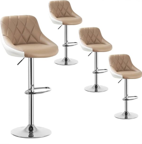 Rootz Barpall - Bänkpall - Justerbar Barstol - Bekväm sittplats - Enkel höjdjustering - Robust ram - 38cm x 35cm x 84-106cm Justerbar höjd