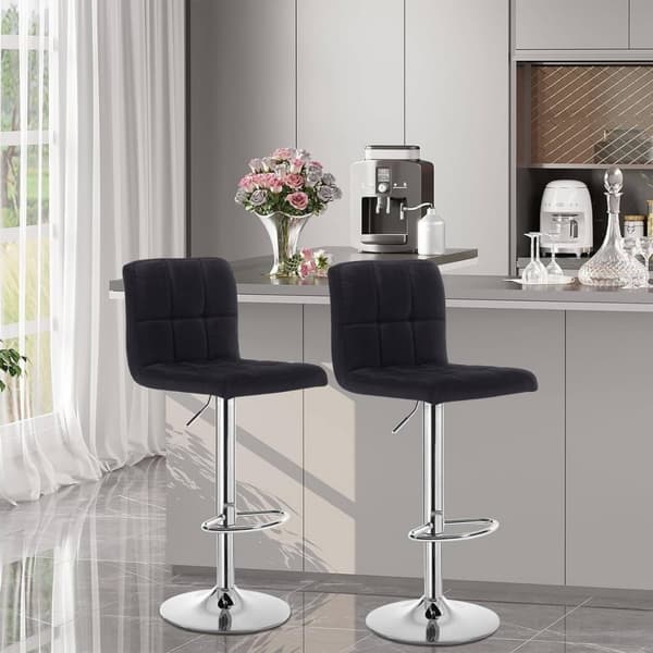 Rootz Barpall - Justerbar Barstol - Ergonomisk bänkpall - Slitstark linnesits - Metallram - Golvskydd - 92cm-114cm x 44cm x 38cm