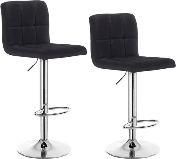 Rootz Barpall - Justerbar Barstol - Ergonomisk bänkpall - Slitstark linnesits - Metallram - Golvskydd - 92cm-114cm x 44cm x 38cm