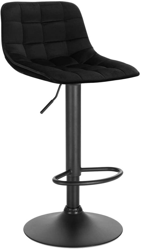 Rootz Barpall - Justerbar bänkstol - Vridbar barstol - Bekväm, hållbar, lätt att underhålla - Sammet och metall - 82,5 cm-104 cm x 42,5 cm x 35 cm