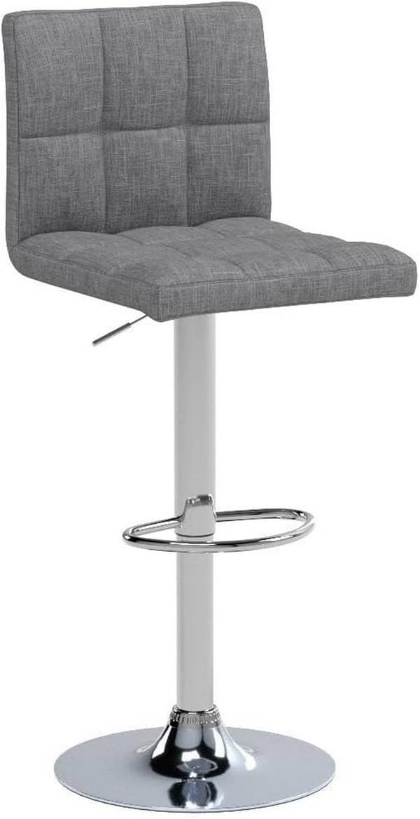 Rootz justerbar höjd Barpall - Bänkpall - Snurrstol - Förkromad hållbarhet - Ergonomisk design - Golvskydd - 44cm x 38cm x 92-114cm
