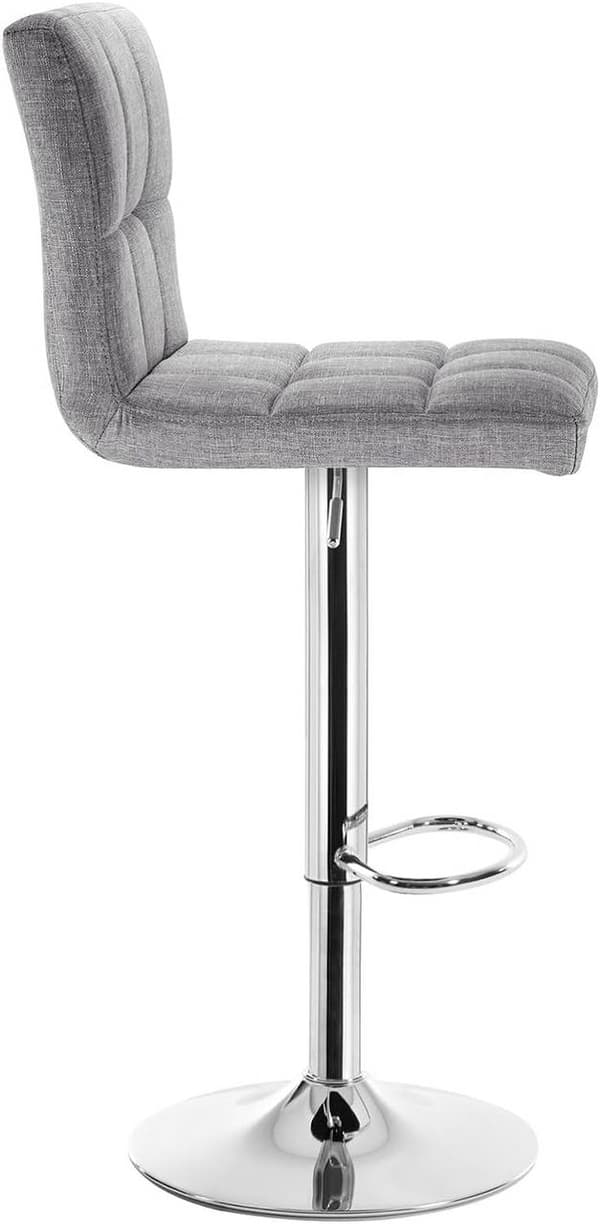Rootz justerbar höjd Barpall - Bänkpall - Snurrstol - Förkromad hållbarhet - Ergonomisk design - Golvskydd - 44cm x 38cm x 92-114cm