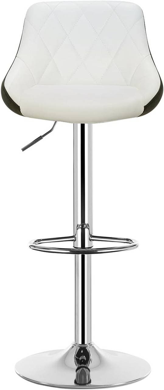 Rootz baarijakkara - Säädettävä työtuoli - Kääntyvä baarituoli - Mukava istuvuus - Ergonominen muotoilu - Lattian suojaus - Keinonahka - 38cm x 35cm x