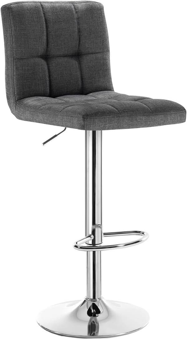 Rootz Barpall - Snurrstol - Justerbar höjd - Bekväm linnesits - Slitstark & ​​Ergonomisk - Anti-Slip Base - 92-114cm x 44cm x 38cm