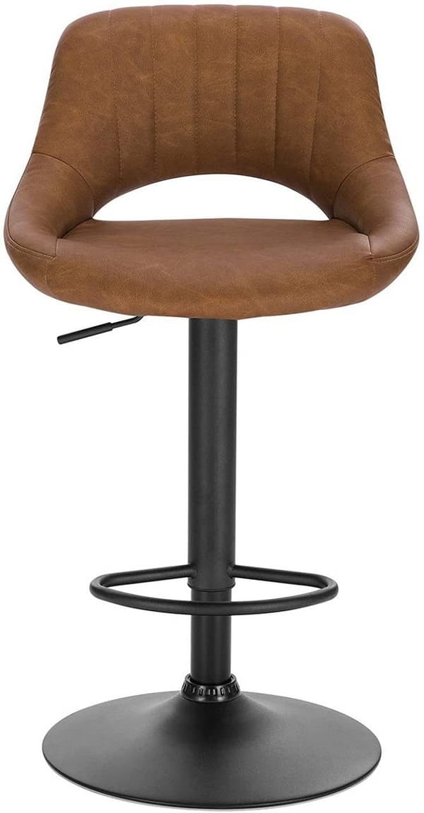 Rootz Set med 2 barstolar - Bänkstolar - Justerbara snurrstolar - Bekväm, ergonomisk, enkel montering - konstläder - 35cm x 42cm x 84-106cm