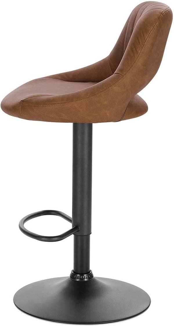 Rootz Set med 2 barstolar - Bänkstolar - Justerbara snurrstolar - Bekväm, ergonomisk, enkel montering - konstläder - 35cm x 42cm x 84-106cm