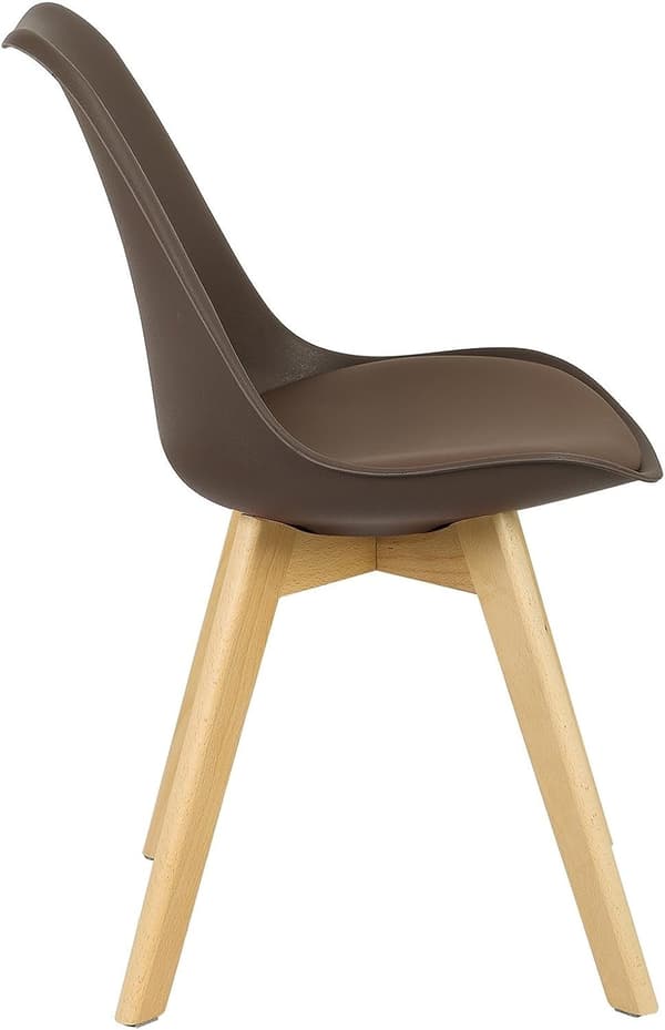 Rootz Set med 2 matstolar - Köksstolar - Bekväma sittplatser - Högdensitetsskum - Hållbar konstruktion - Halkskyddsmattor - 48cm x 42cm x 82cm