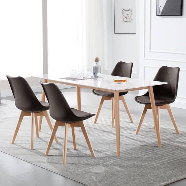 Rootz Set med 2 matstolar - Köksstolar - Bekväma sittplatser - Högdensitetsskum - Hållbar konstruktion - Halkskyddsmattor - 48cm x 42cm x 82cm