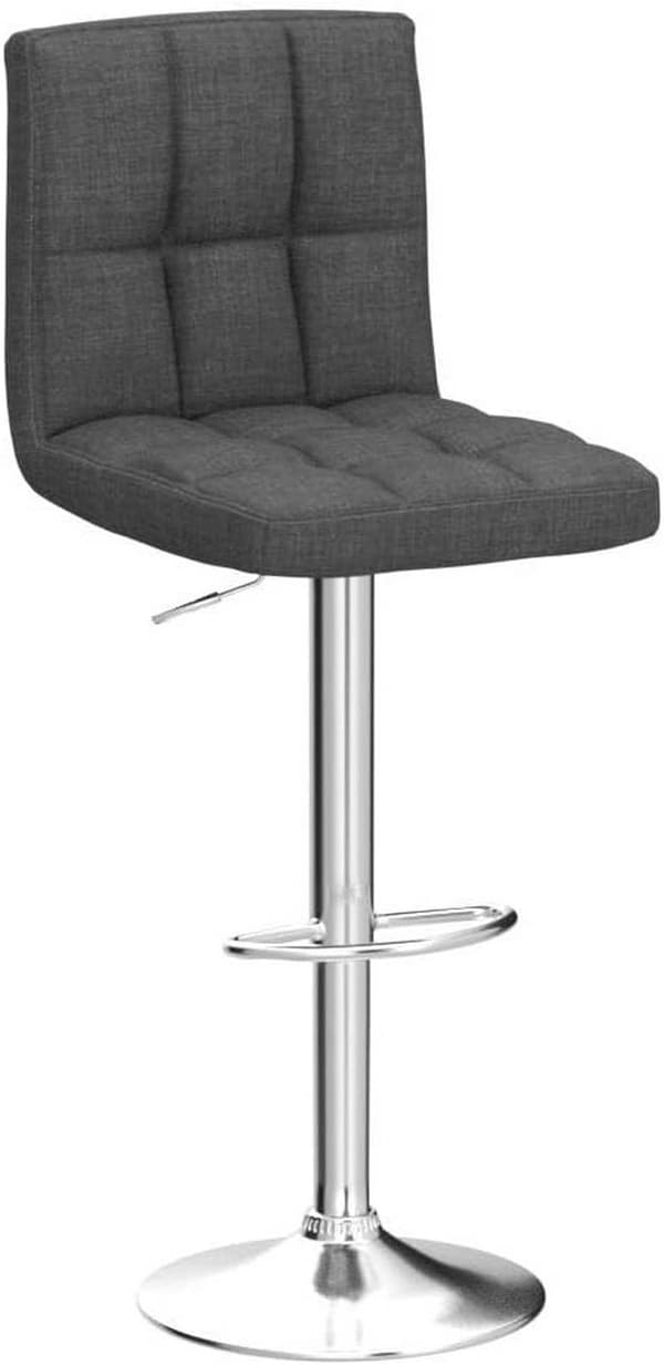 Rootz-baarijakkara - Kääntötuoli - Säädettävä korkeus - Mukava pellavainen istuin - Kestävä ja ergonominen - Liukumaton pohja - 44cm x 38cm x 92-114cm