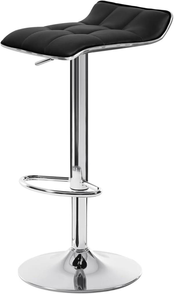 Rootz baarijakkara - Säädettävä työtuoli - Kääntyvä istuin - Ergonominen muotoilu - Kestävä rakenne - Tyylikäs ulkonäkö - 38cm x 40cm, Korkeus 64cm-86