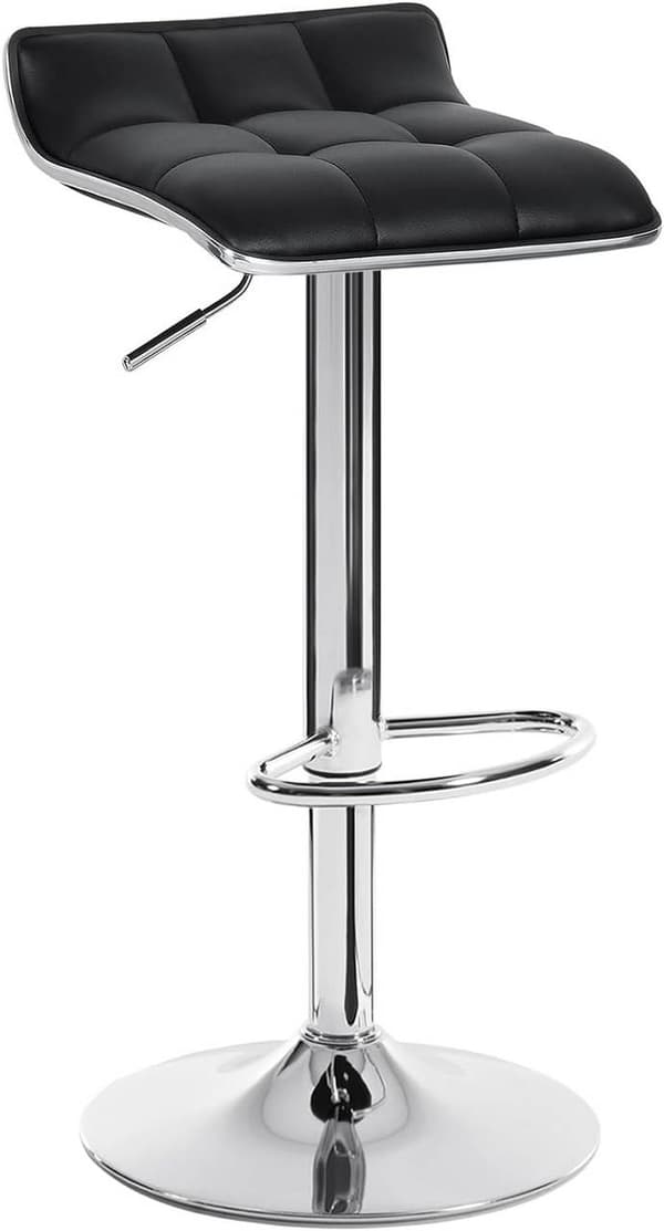 Rootz baarijakkara - Säädettävä työtuoli - Kääntyvä istuin - Ergonominen muotoilu - Kestävä rakenne - Tyylikäs ulkonäkö - 38cm x 40cm, Korkeus 64cm-86
