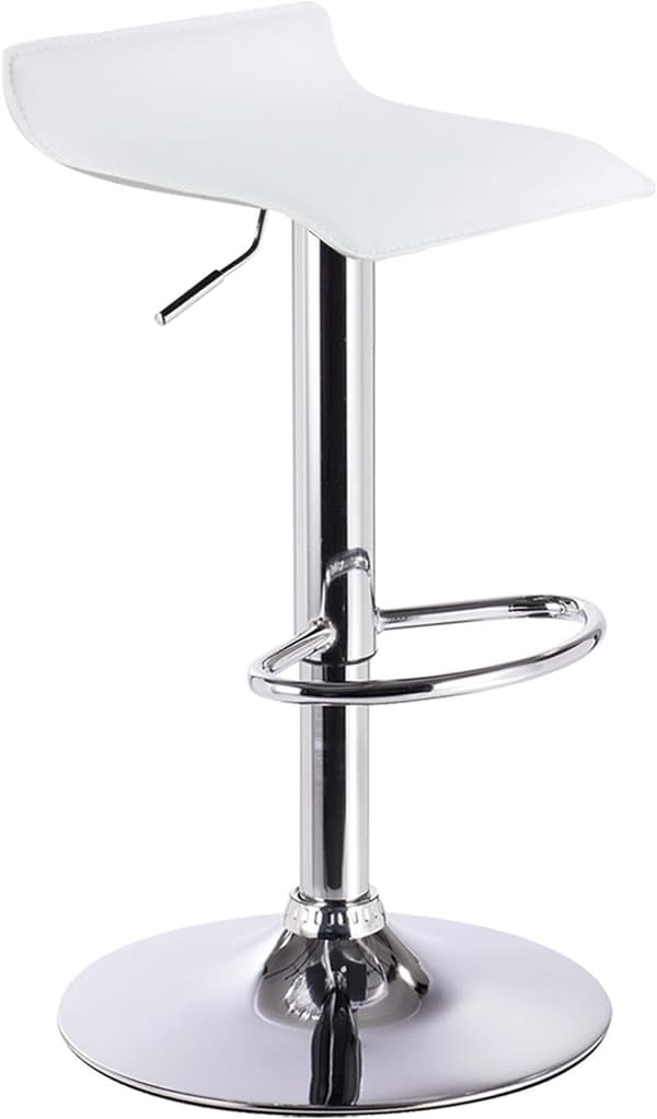 Rootz Designer -baarijakkara - Moderni baarijakkara - Säädettävä työpöytä - Mukava keinonahka - Tukeva kromikehys - Monipuolinen ja pyörivä - 39 cm x