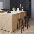 Miniatyrbild 2 av 9: Rootz Modern Bar Pall - Skandinavisk Style Pall - Industrial Design Pall - Bekväma sittplatser - Förbättrad stabilitet - Utrymmesbesparande - 30cm x 7