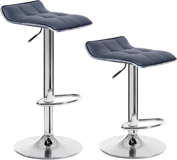 Rootz Barstol - Justerbar bordstol - Drejeligt sæde - Ergonomisk design - Holdbar konstruktion - Stilfuldt look - 38cm x 40cm x 64-86cm