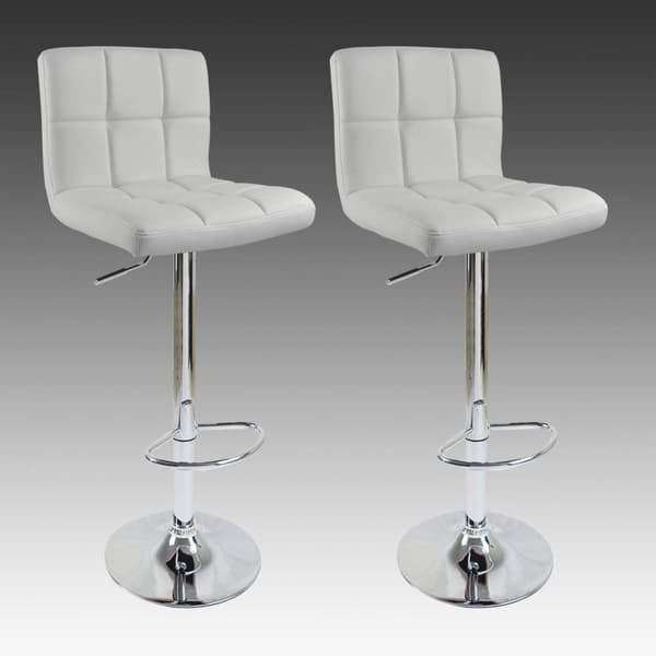 Rootz justerbar svängbar barpall - Bänkpall - Kontorsstol - Bekväm, hållbar, säker - Förkromad metall och konstläder - 92-114 cm x 38 cm x 44 cm
