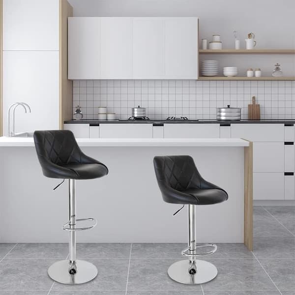 Rootz säädettävä kääntyvä baarijakkara - Työpöytäjakkarat - Baarituolit - Ergonominen muotoilu - Moderni ilme - Helppo koota - 84-106cm x 35cm x 38cm