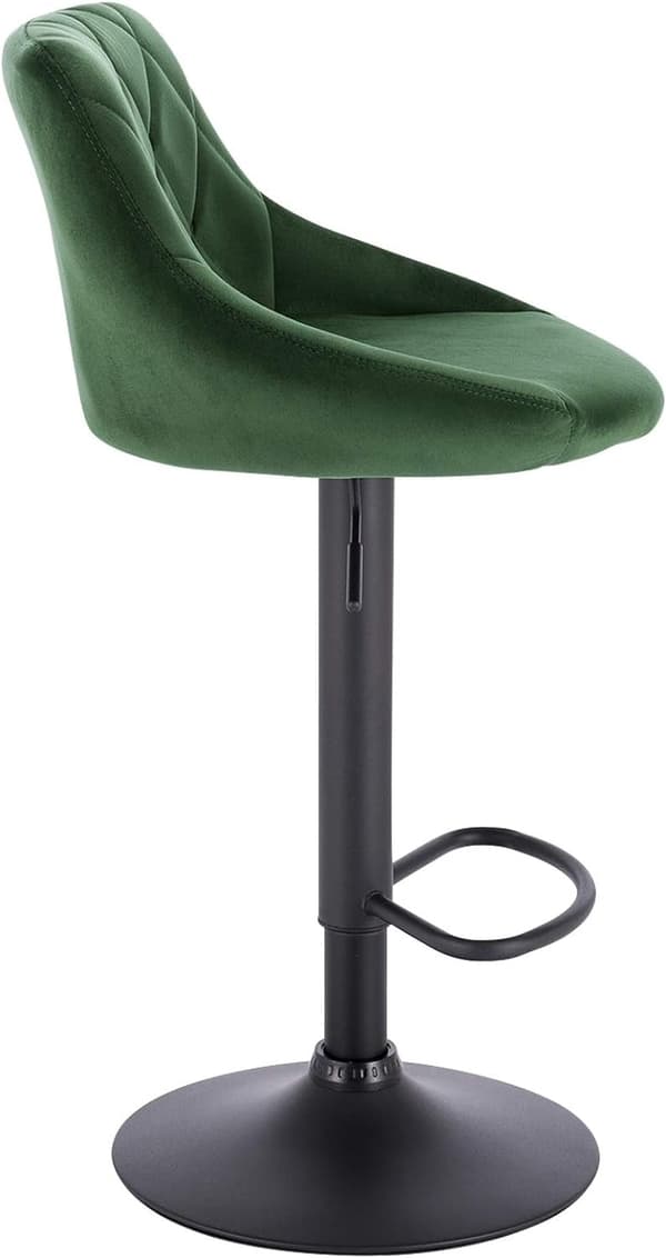 Rootz Set med 2 barstolar - Bänkstolar - Snurrstolar - Sammetsklädsel - Justerbar höjd - Vridbar sits - Bekväm och robust - 35cm x 38cm x 84-106cm