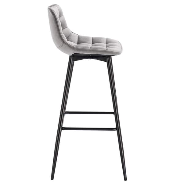 Rootz Velvet Barstole - Bordskamler - Køkkentaburetter - Komfortable og ergonomiske - Holdbar og stabil - Stilfuld og alsidig - 43 cm x 35,5 cm