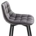 Miniatyrbild 4 av 8: Rootz Velvet Barpall - Bänkpall - Kökspall - Bekväma sittplatser - Robust konstruktion - Mångsidig design - 43 cm x 35,5 cm x 87,5 cm