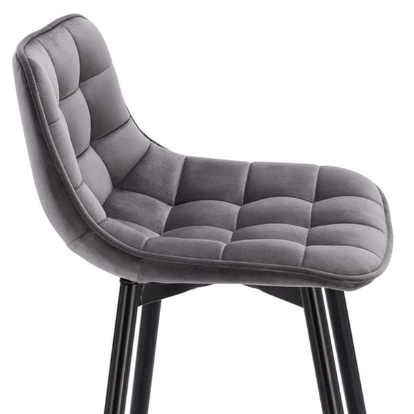 Rootz Velvet Barpall - Bänkpall - Kökspall - Bekväma sittplatser - Robust konstruktion - Mångsidig design - 43 cm x 35,5 cm x 87,5 cm